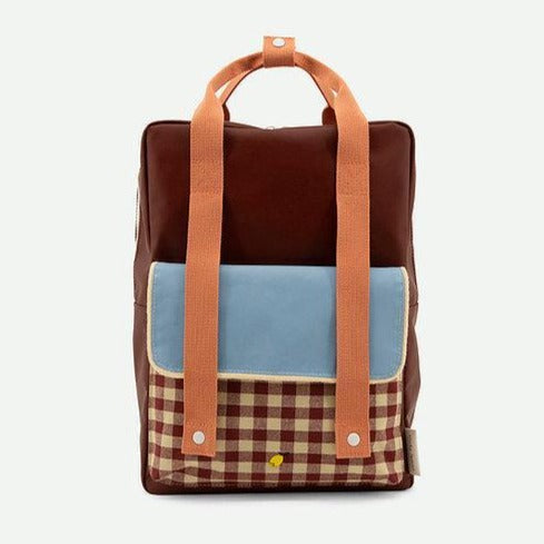 Sticky Lemon Cherry Red/Sunny Blue/Berry Swirl Gingham Large Backpack