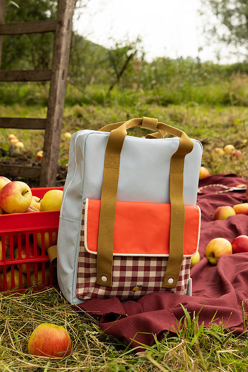 Sticky Lemon Pool Green/Apple Red/Leaf Green Gingham Large Backpack