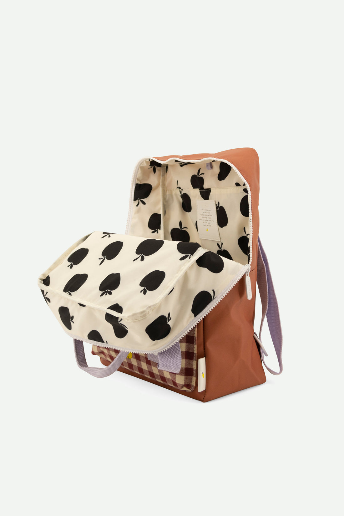 Sticky Lemon Chocolate Sundae/Daisy Yellow/Mauve Lilac Gingham Large Backpack