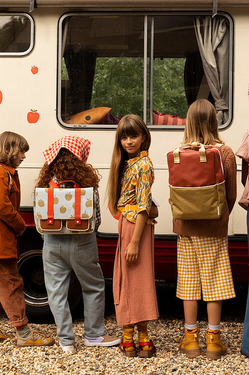 Sticky Lemon Fig Brown/Apple Tree/Vanilla Sorbet Colourblocking Large Backpack
