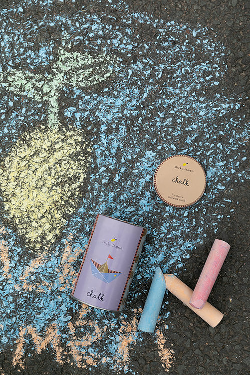 Sticky Lemon Seven Colors Sidewalk Chalk