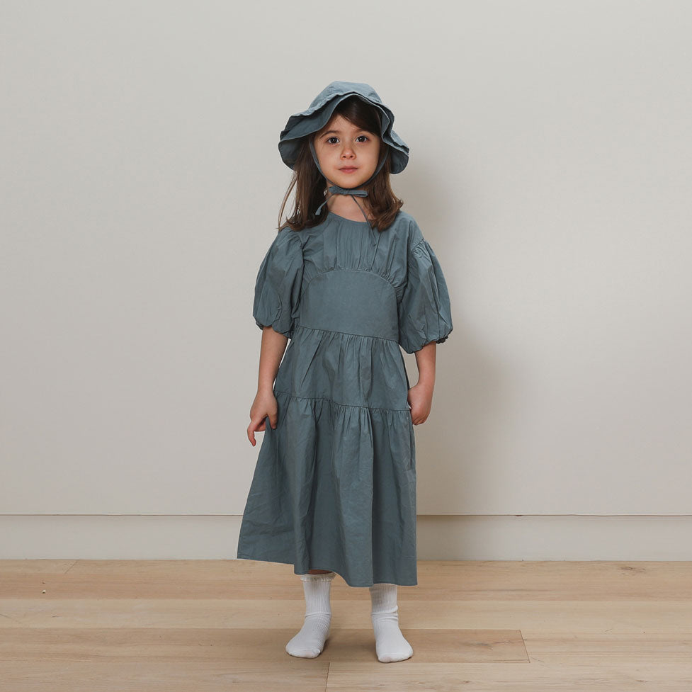 Bene Bene  Grey-Blue Cotton Frill Hat