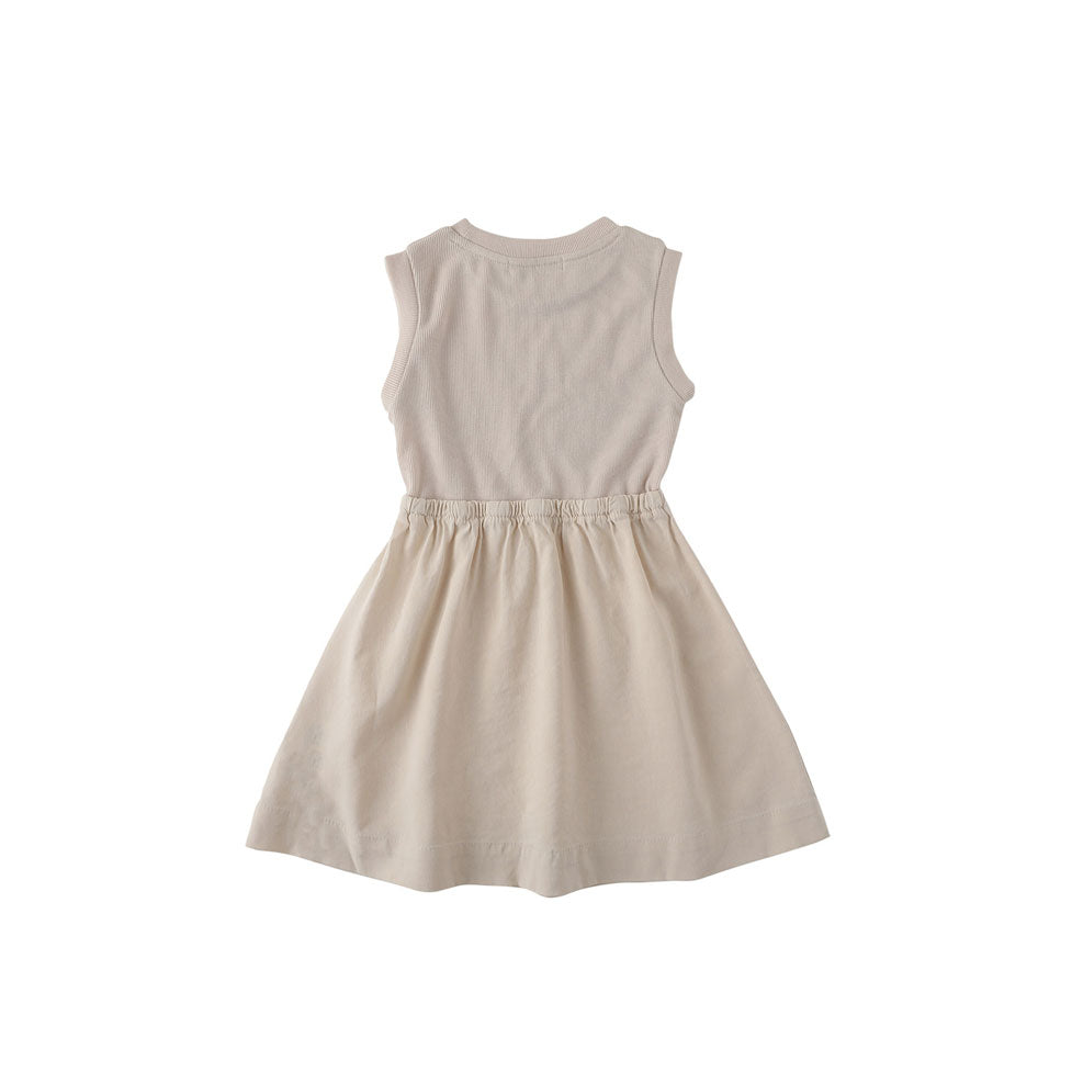 Bene Bene  Cream Lean Sleeveless Dress