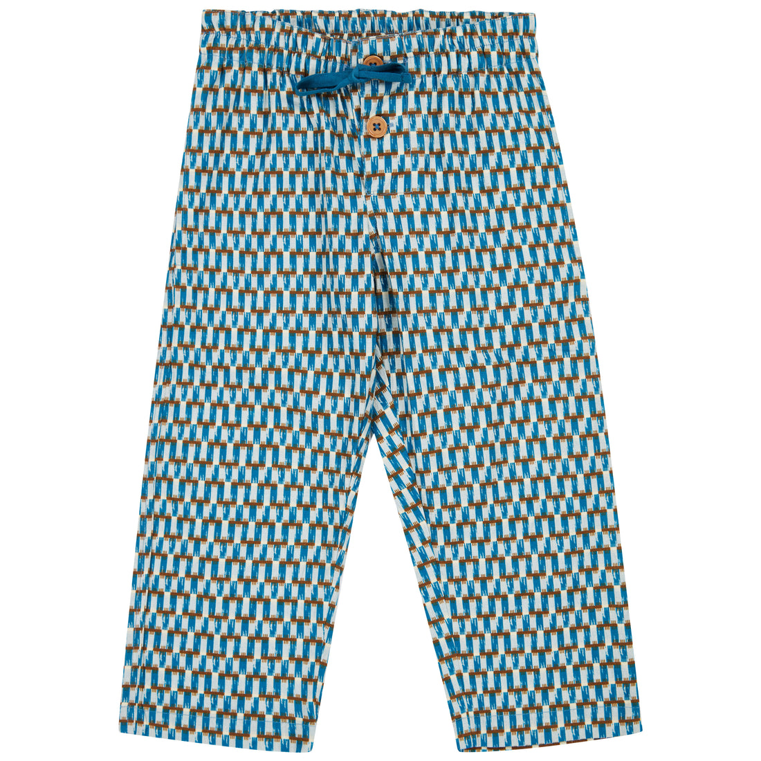 Caramel Blue Geo Print Ficus Trouser