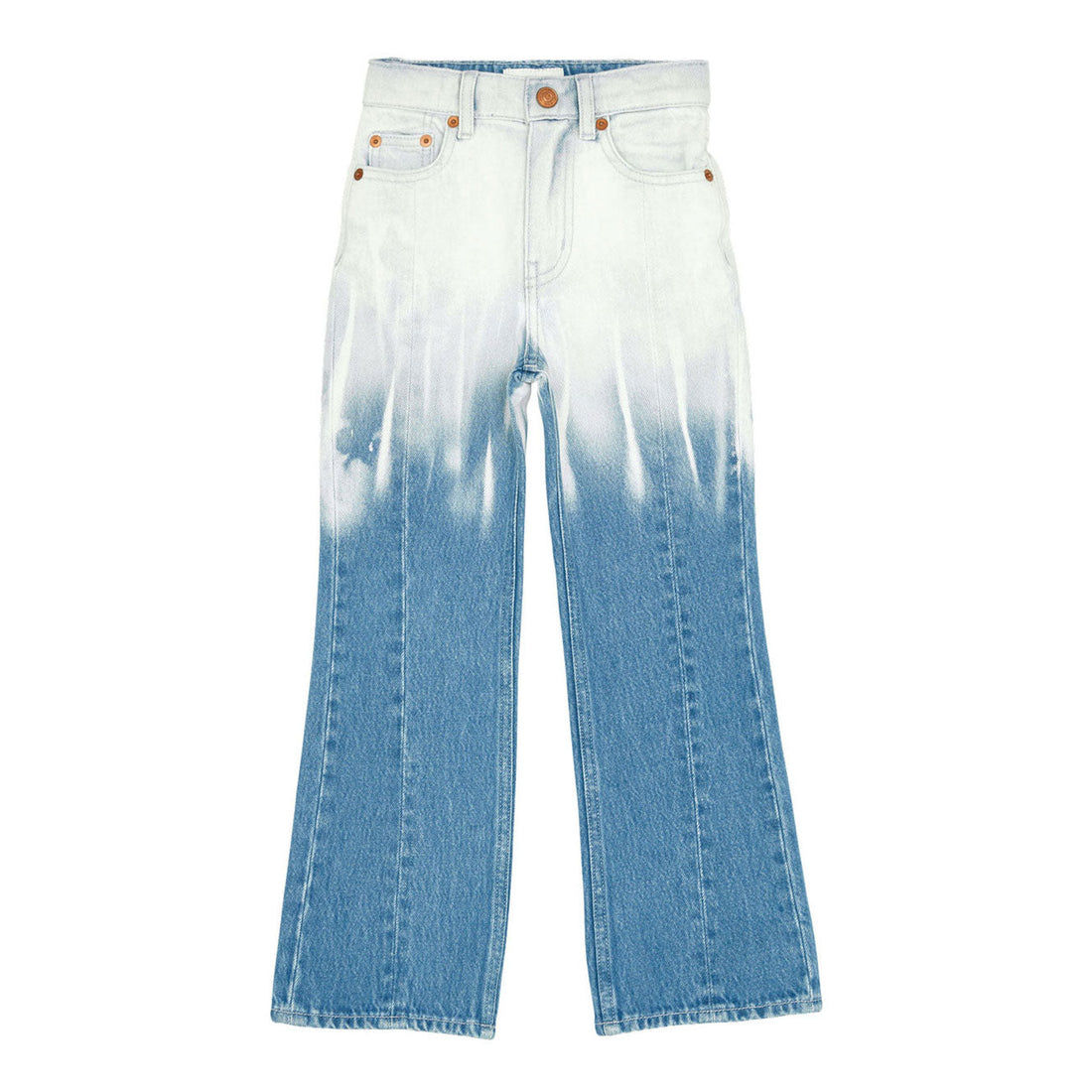 Finger in the Nose bottoms Finger in the Nose Fiona Bleached Blue Dip Dye - Flare Fit Jeans