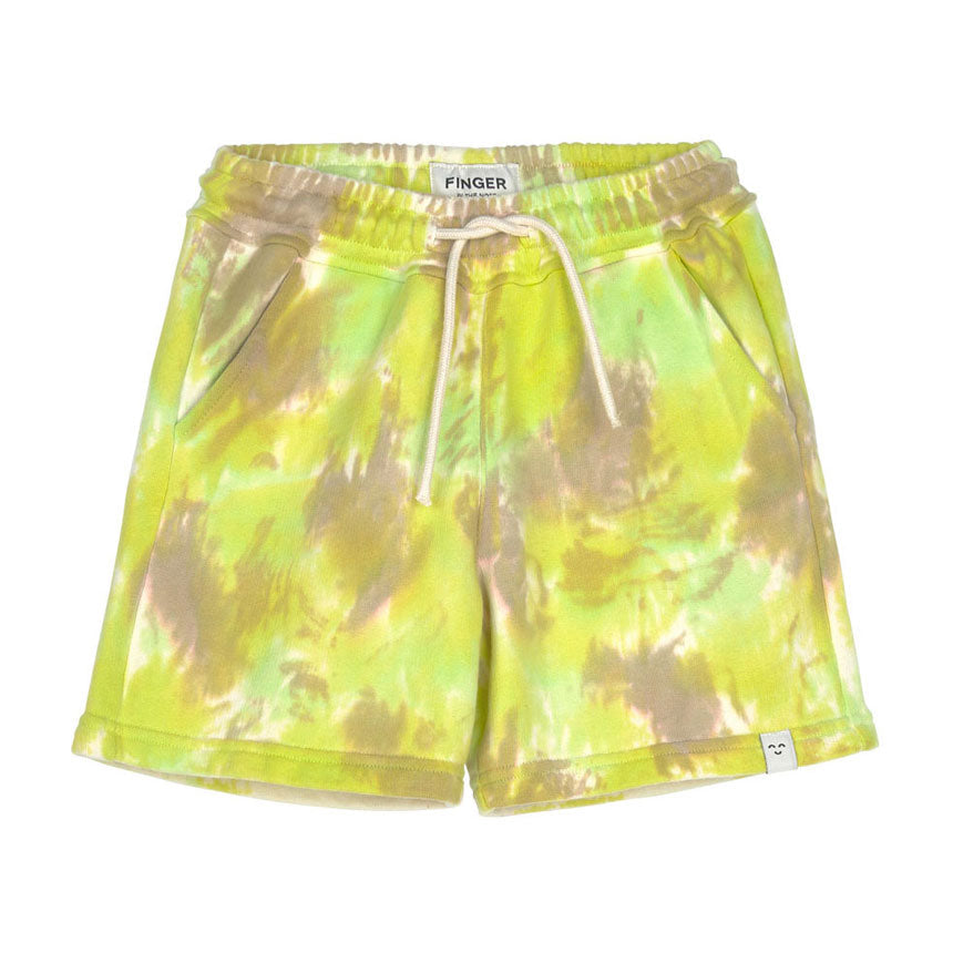 Finger in the Nose bottoms Finger in the Nose Trinity Fluo Lime Camo - Elasticated Shorts
