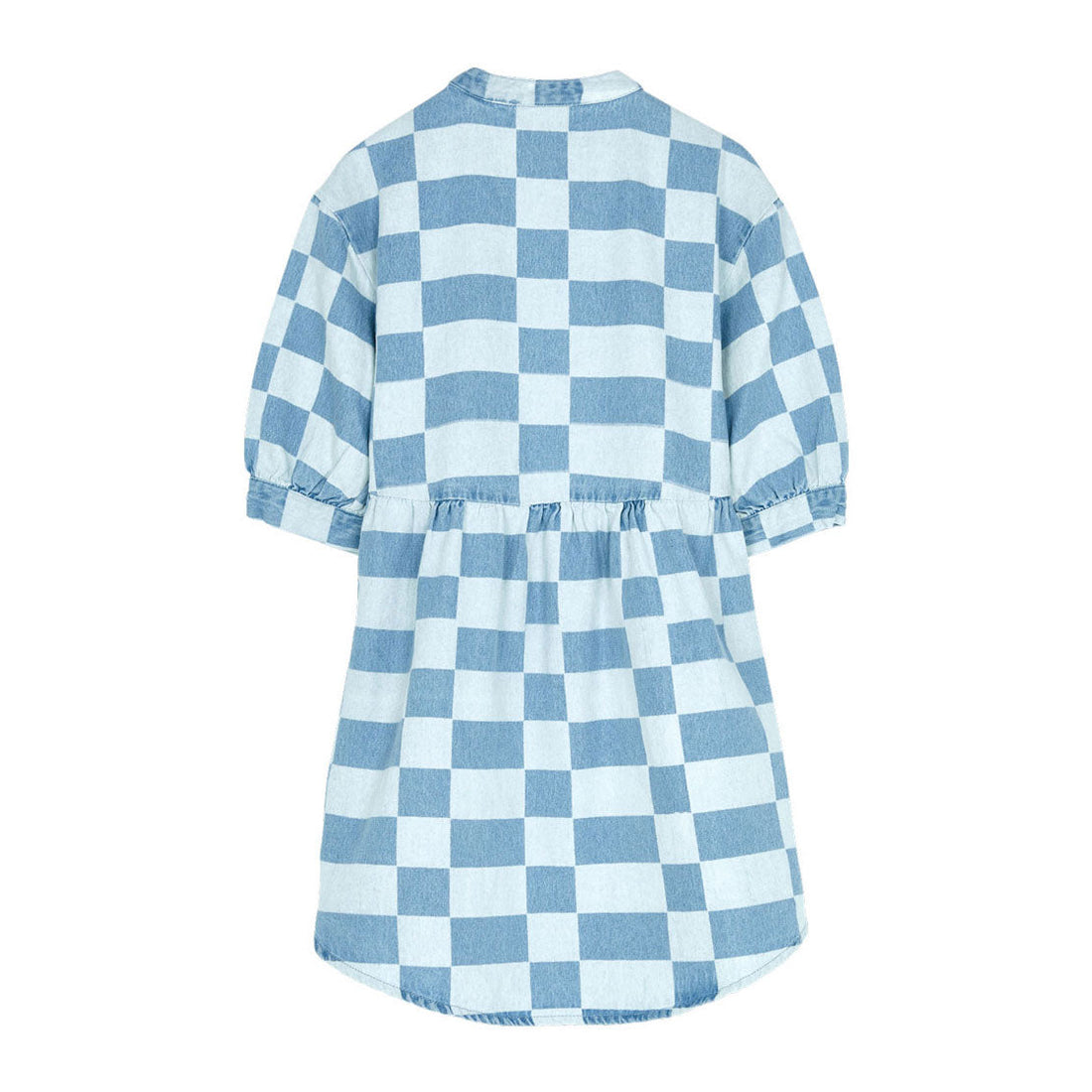 Finger in the Nose dresses Finger in the Nose Swing Blue Denim Checkers - Short Sleeve Shirt Dress