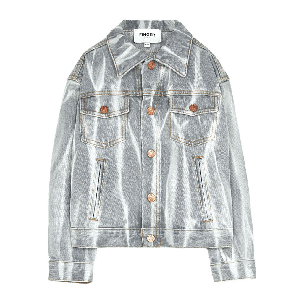 Finger in the Nose Outerwear Finger in the Nose Nick Light Grey Tie & Dye - Denim Jacket