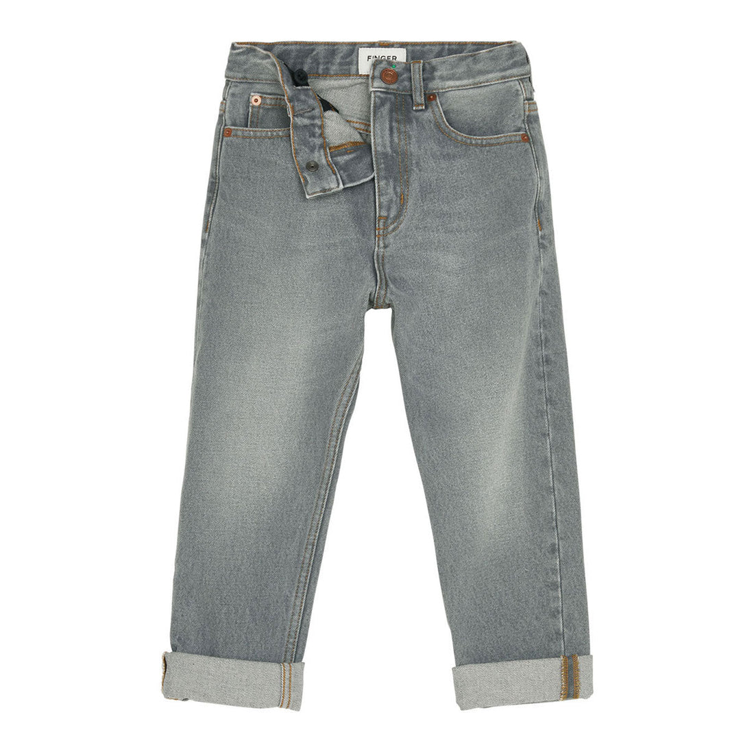 Finger in the Nose pants Finger in the Nose Ollibis Light Grey Denim - 5-Pocket Tapered Fit Jeans