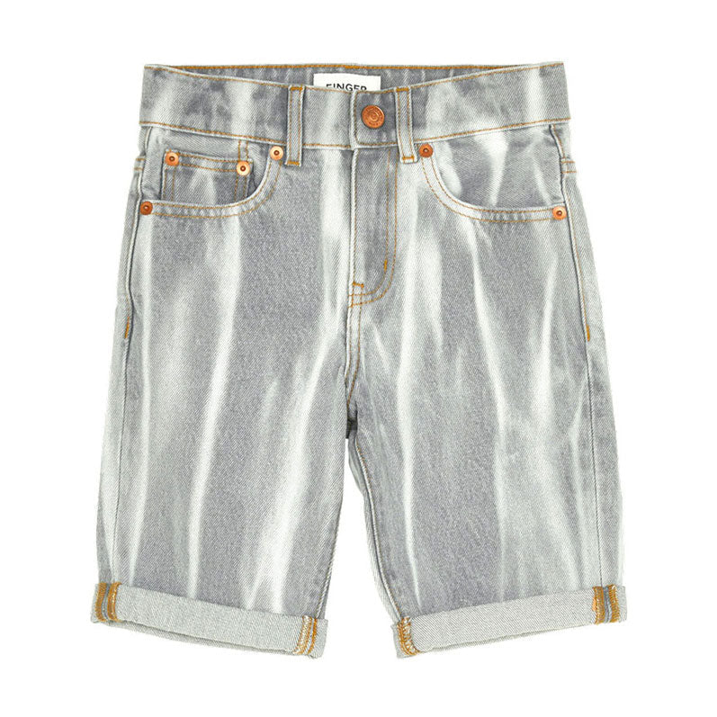 Finger in the Nose Shorts Finger in the Nose Edmond Light Grey Tie & Dye - 5-Pocket Comfort Fit Shorts