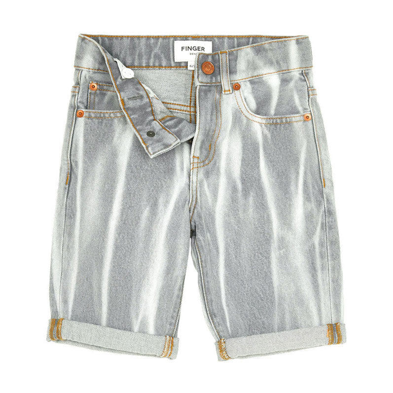 Finger in the Nose Shorts Finger in the Nose Edmond Light Grey Tie & Dye - 5-Pocket Comfort Fit Shorts