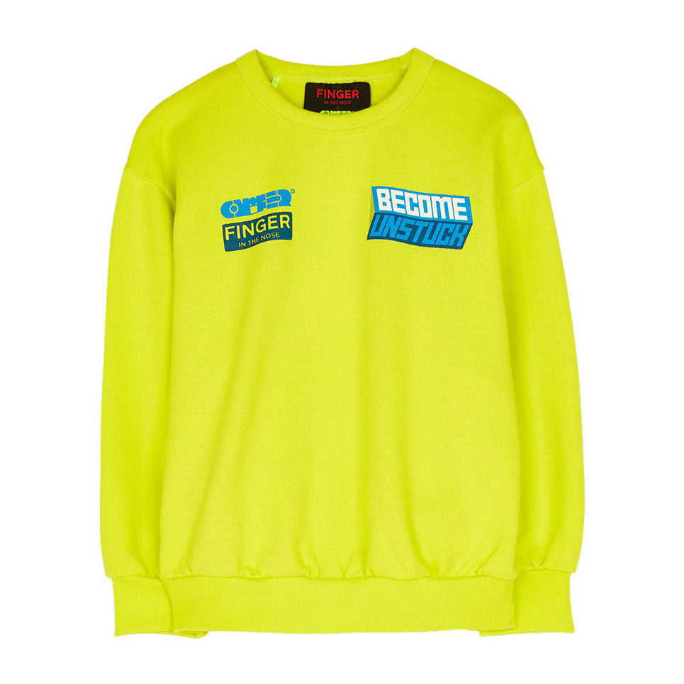 Finger in the Nose sweatshirts Finger in the Nose Wave Fluo Lime Grow Up - Loose Sweater