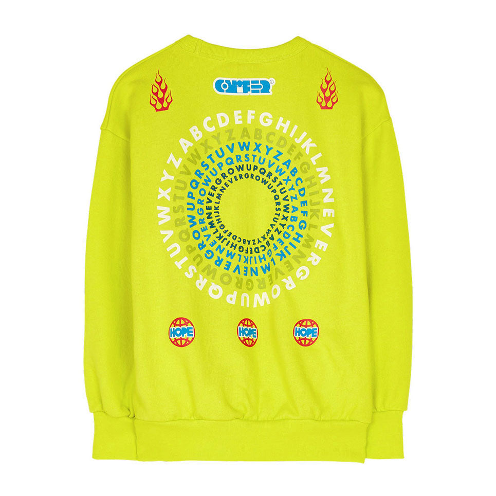Finger in the Nose sweatshirts Finger in the Nose Wave Fluo Lime Grow Up - Loose Sweater