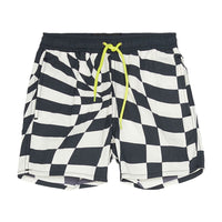 Finger in the Nose swim Finger in the Nose Poolboy Black Twisted Checkers - Swimming Shorts