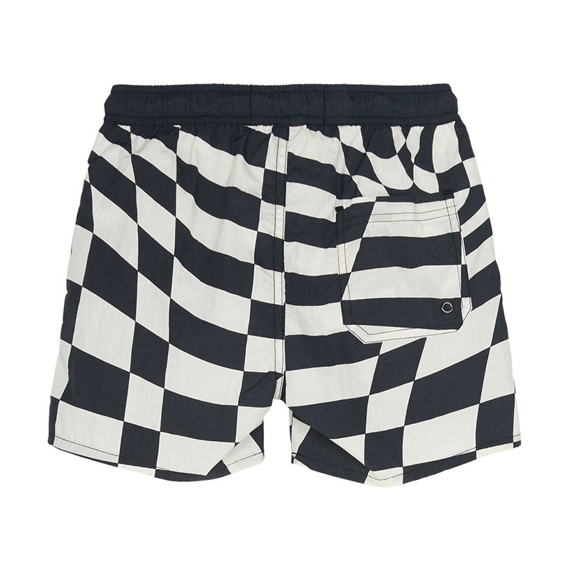 Finger in the Nose swim Finger in the Nose Poolboy Black Twisted Checkers - Swimming Shorts
