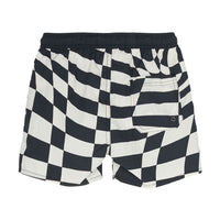 Finger in the Nose swim Finger in the Nose Poolboy Black Twisted Checkers - Swimming Shorts