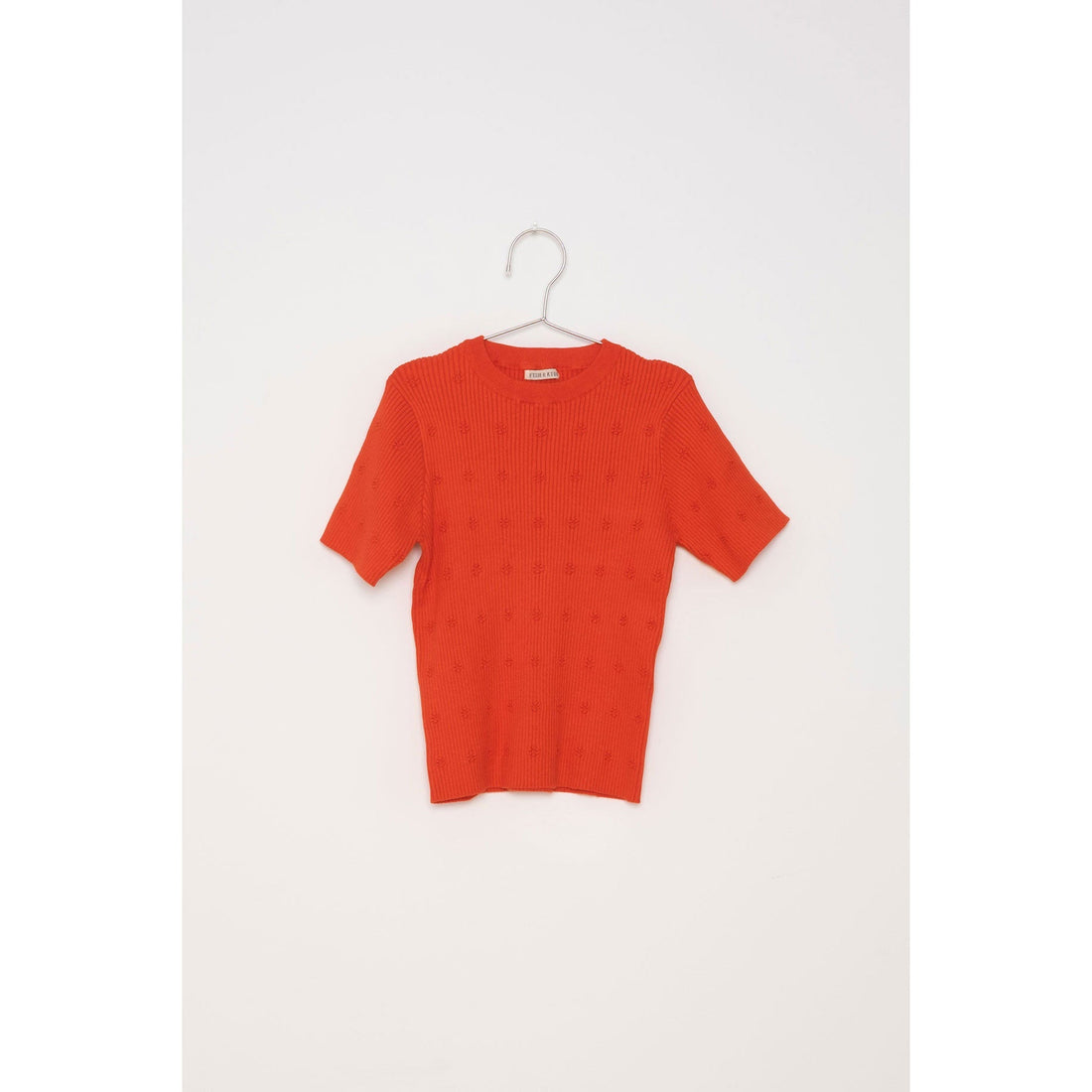 Fish and Kids knitwear Fish and Kids Red Basic Rib Top