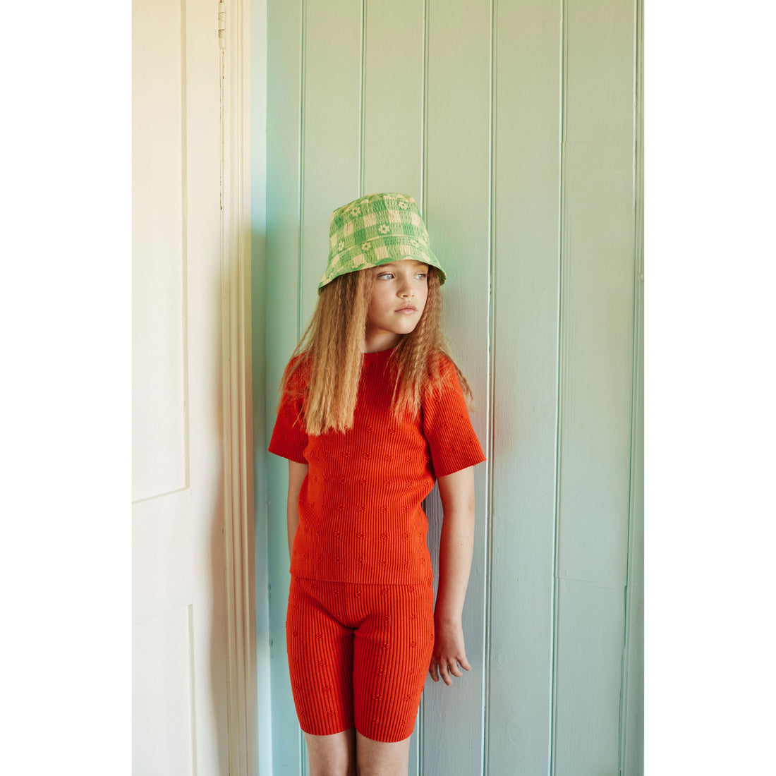 Fish and Kids knitwear Fish and Kids Red Basic Rib Top