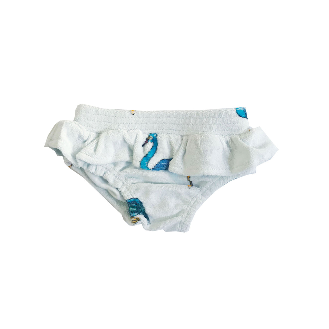 Hugo Loves Tiki Blue Flamingo Terry Ruffled Bloomers