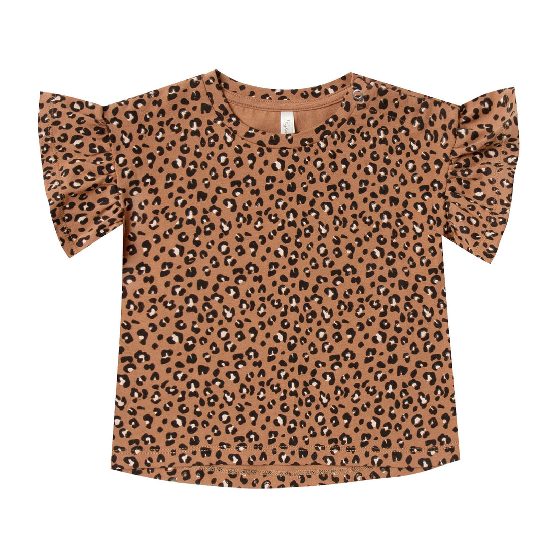 Rylee and Cru Bronze Cheetah Flutter Tee