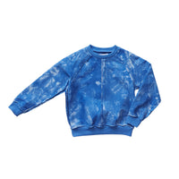 Hey kid Rugged Seam Tie- Dye Sweatshirt- Blue