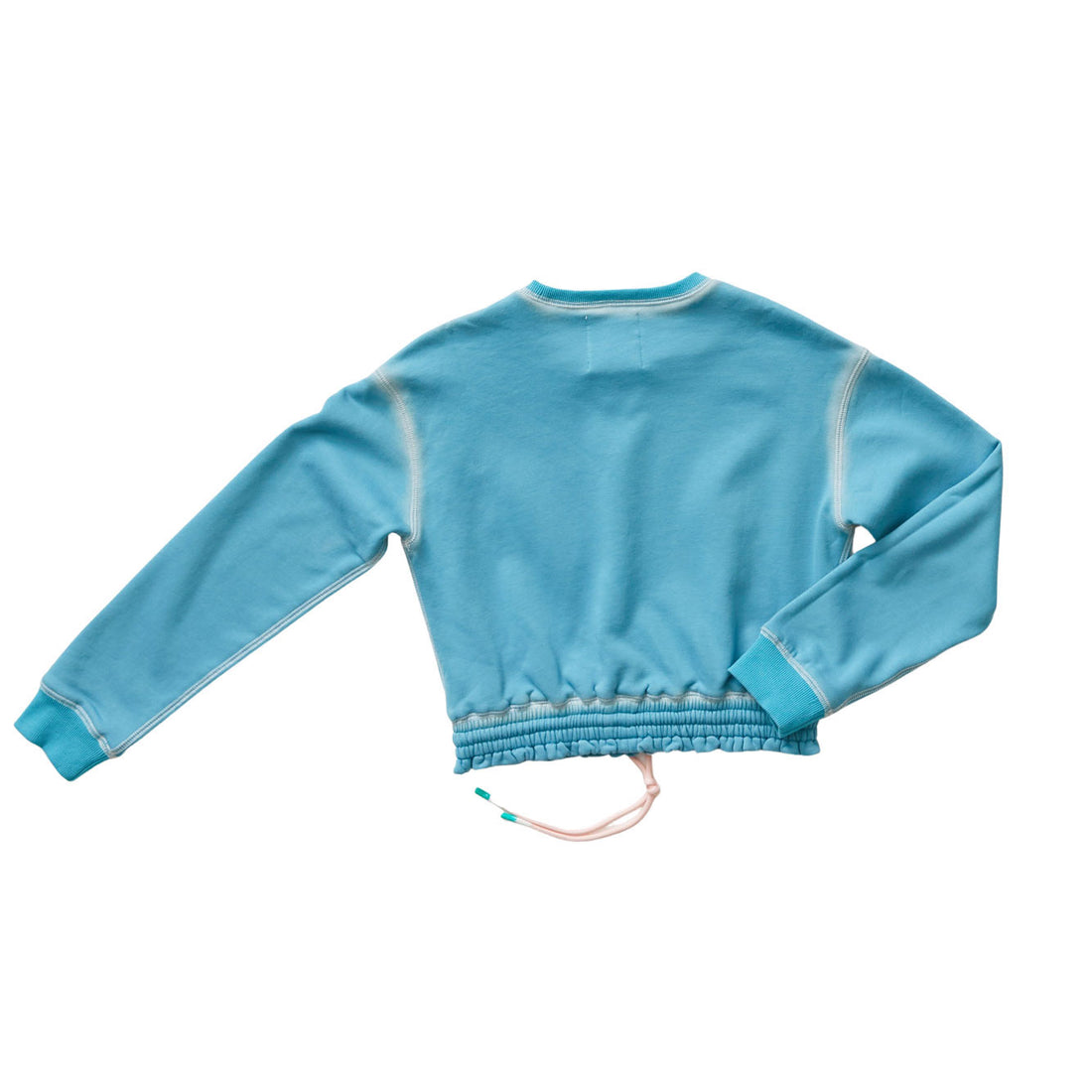 Hey kid Teal Embossed Sweatshirt