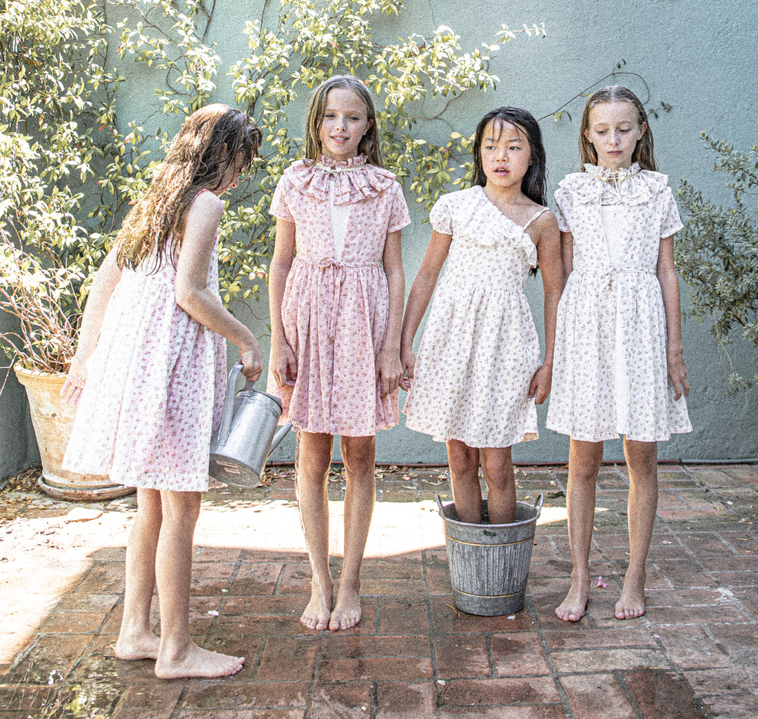 Cosmosophie Ecru Bouquet Flowers Frida Dress