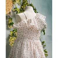 Cosmosophie Ecru Bouquet Flowers Frida Dress