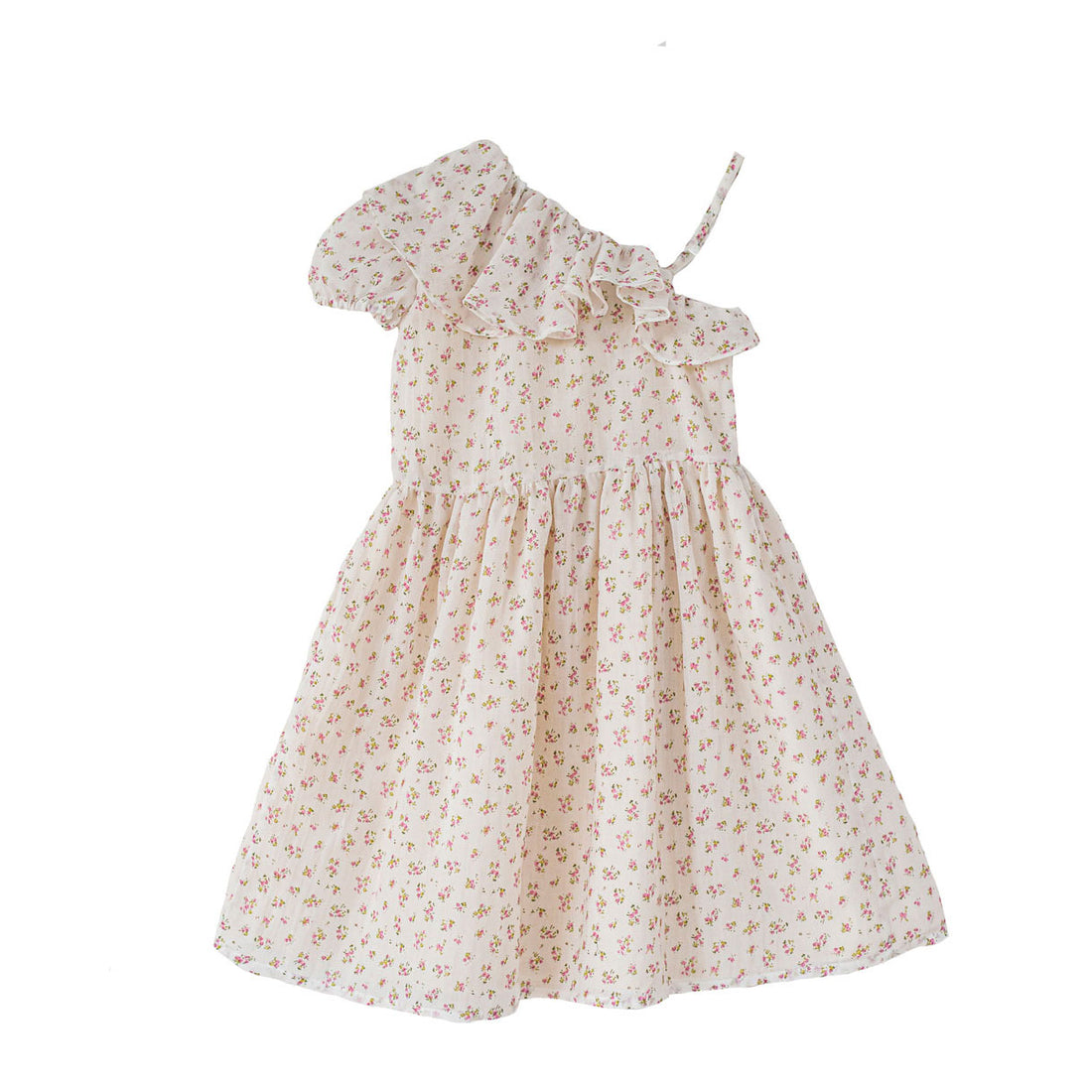 Cosmosophie Ecru Bouquet Flowers Frida Dress