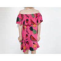 Hugo Loves Tiki Fruit Terry Ruffled Dress
