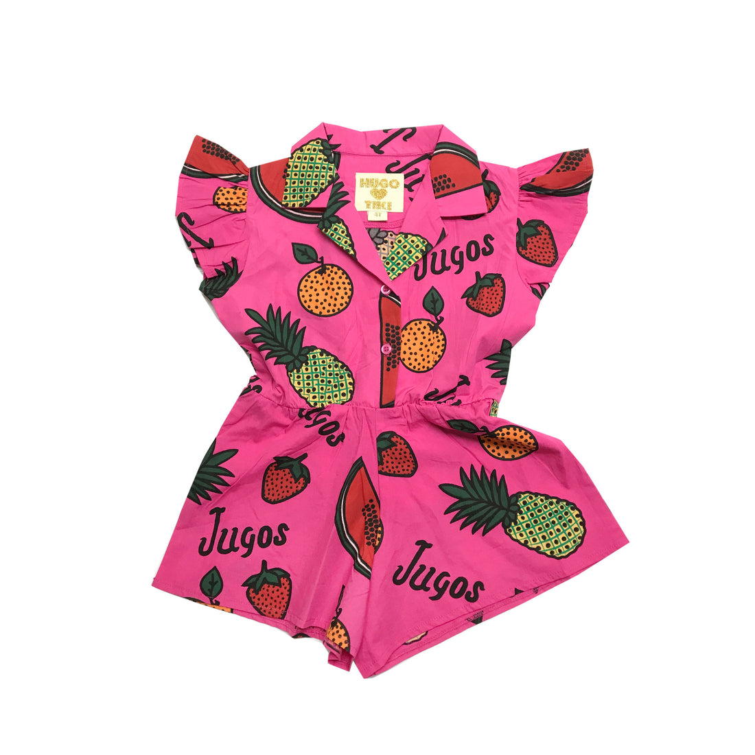 Hugo Loves Tiki Fruit Ruffled Romper