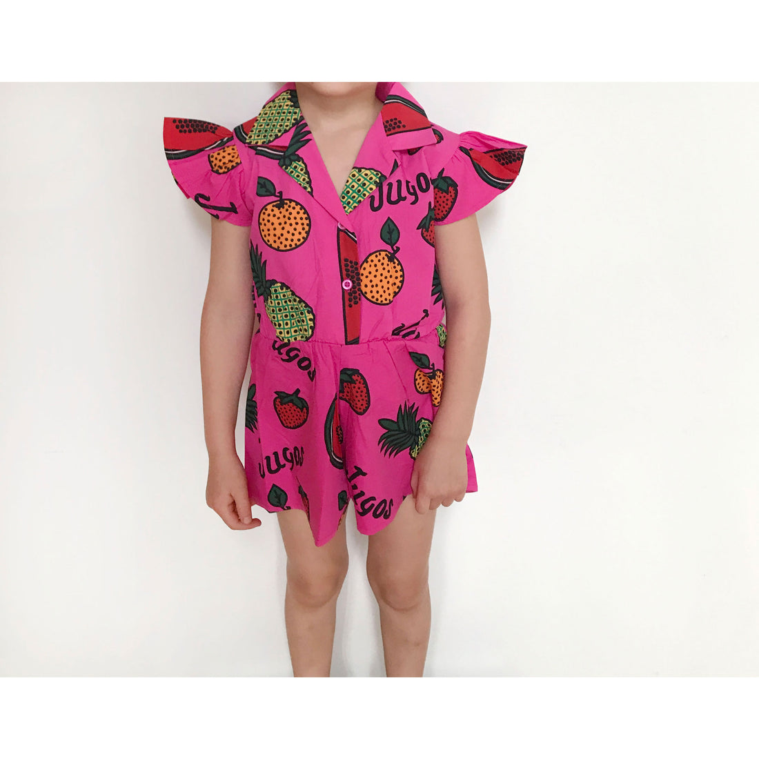 Hugo Loves Tiki Fruit Ruffled Romper
