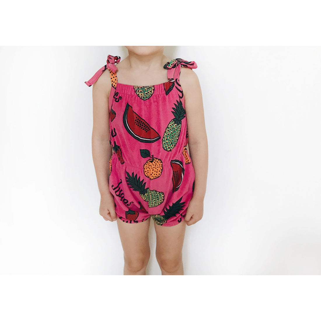 Hugo Loves Tiki Fruit Terry Shoulder Tie Romper