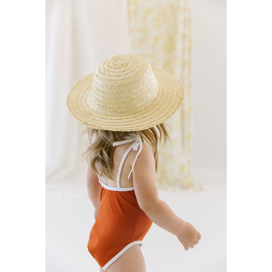 Fin and Vince Terrocotta Ribbed Swimsuit