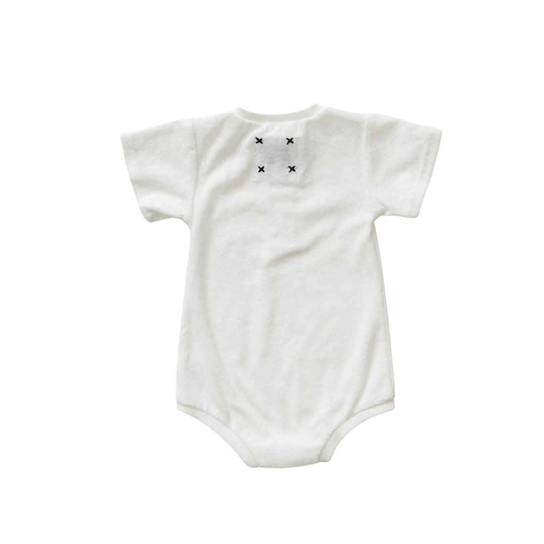Hey kid Zip Terry Onesie- White