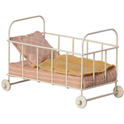Maileg Cot Bed, Micro - Rose