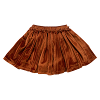 Pink Chicken Gianna Skirt - Burnt Orange Velour