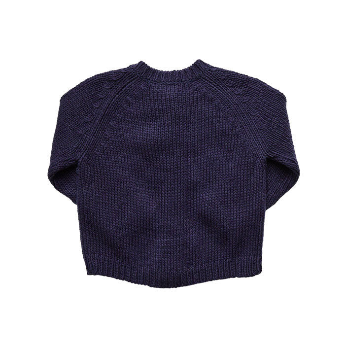 Pink Chicken Blossom Cardigan - Dark Navy