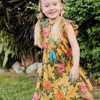 Pink Chicken Brayden Dress - Hawaiian Floral