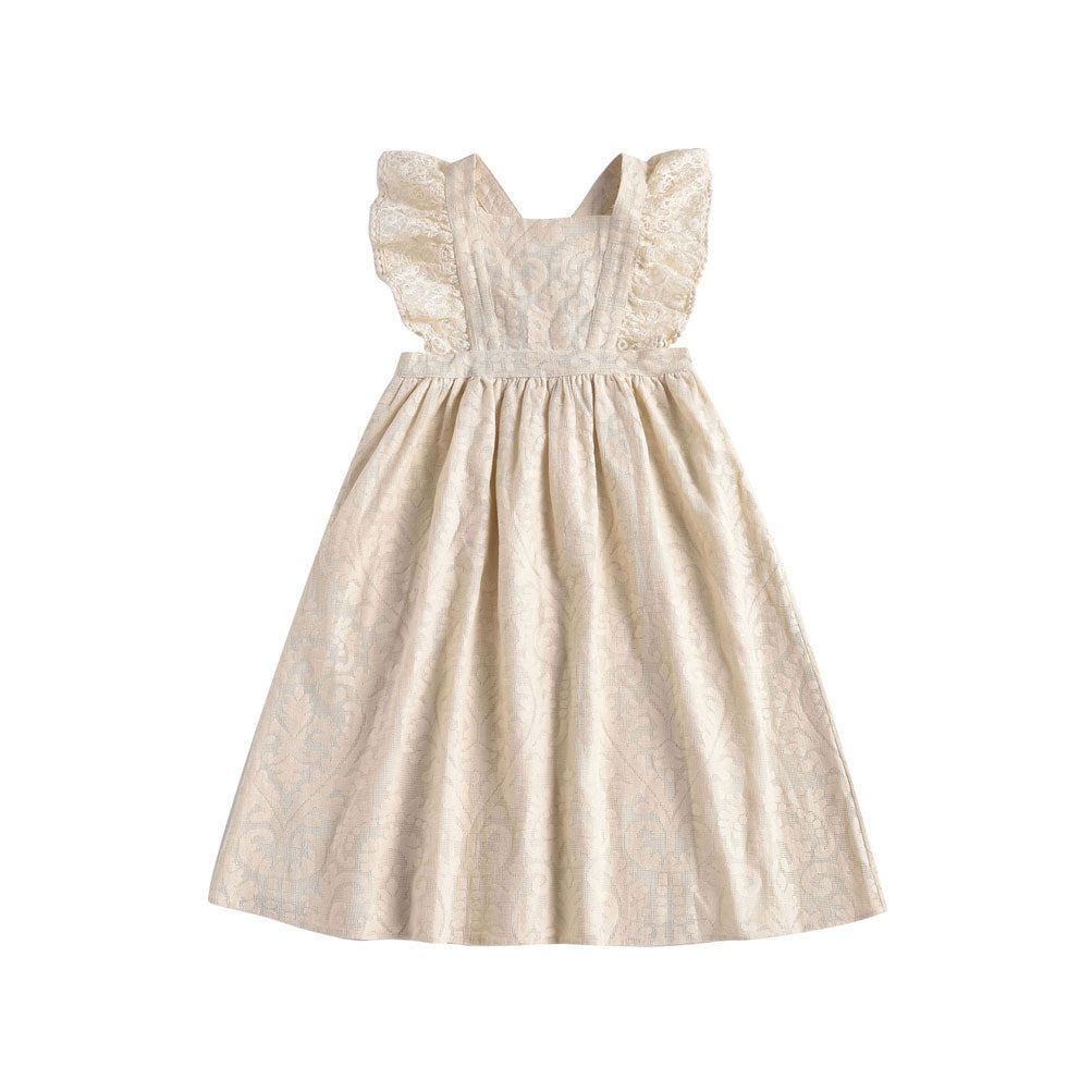 Louise Misha Cream Baroque Lace Cosala Dress