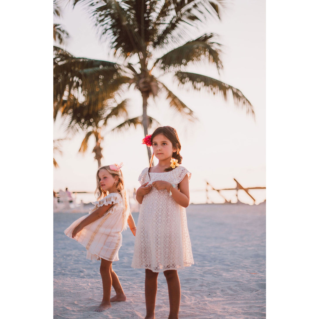 Louise Misha Cream Sparkle Lace Jonuta Dress