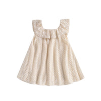 Louise Misha Cream Sparkle Lace Jonuta Dress
