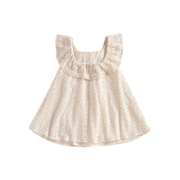Louise Misha Cream Sparkle Lace Jonuta Dress