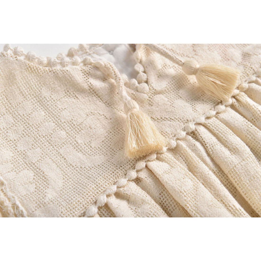 Louise Misha Cream Baroque Lace Teresa Dress
