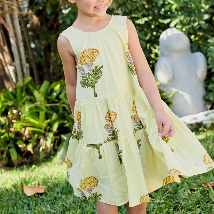 Pink Chicken Eloise Dress - Yellow Marigold