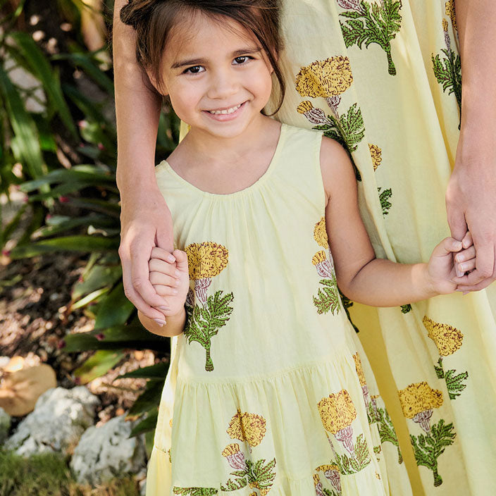 Pink Chicken Eloise Dress - Yellow Marigold