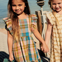 Pink Chicken Elsie Dress - Hawaiian Madras