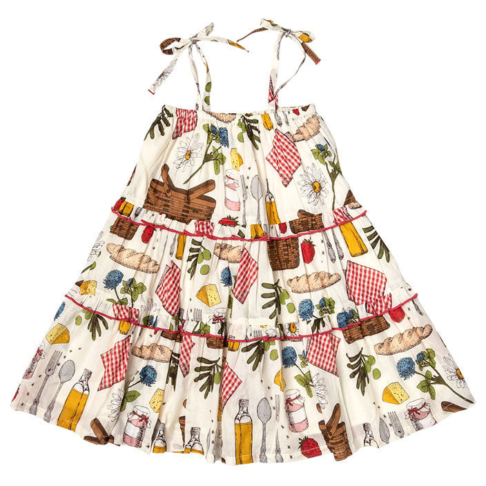 Pink Chicken Garden Dress - Parisian Picnic