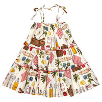 Pink Chicken Garden Dress - Parisian Picnic
