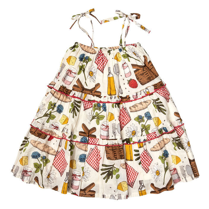 Pink Chicken Garden Dress - Parisian Picnic